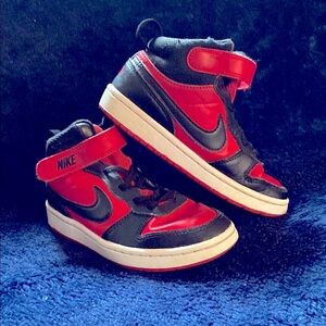 Nike Red and Black High-Top Sneakers